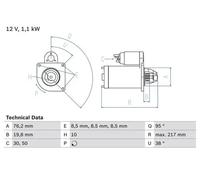 BOSCH 0 986 029 150 Démarreur
