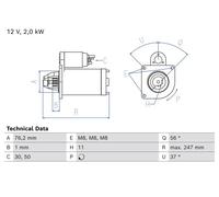 BOSCH 0 986 027 340 Démarreur