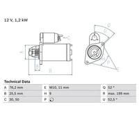 BOSCH 0 986 020 890 Démarreur