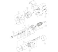 Démarreur Rotation dans le sens des aiguilles d'une montre MS 452 MAHLE
