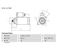 BOSCH 0 986 020 280 Démarreur