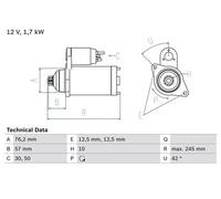 BOSCH 0 986 020 320 Démarreur