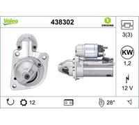 Démarreur Starter 1,2 kW 12 Dents VALEO Pour FORD FOCUS III