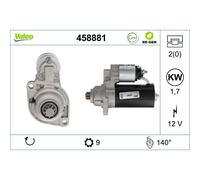 Démarreur Starter 12 V 1,7 kW 9 Dents VALEO Pour U.A. PORSCHE 911