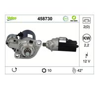 Démarreur Starter 12 V 2,2 kW 10 Dents VALEO Pour, Entre Autres, VW MULTIVAN