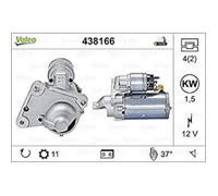 Démarreur - VALEO - 438166 - DEM-ORIGINS-CIT-PEUGT307,407C5DV4/6