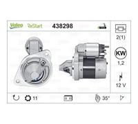 VALEO Démarreur 438298 – 12 V 1,2 kW – Stop & Start – Sens horaire