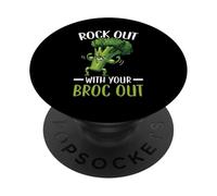 Démarrez avec Votre Brocoli végétarien végétalien Broc Out PopSockets PopGrip Adhésif