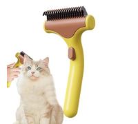 Dematting Comb for Dogs - Pet Detangling Shedding Tool | Pet Dematting Brush | One-Button Hair Removal Comb for Short and Long Haired Cats Dogs Indoor Home Puppy, Cleaning Grooming Rake