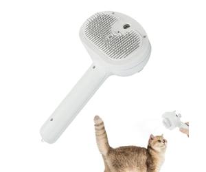 demaxiyad Brosse à vapeur pour chats - Brosse à vapeur pour chat avec vapeur, brosse à vapeur pratique, brosses pour chats pour l'intérieur, grands animaux, peau sensible, peignage