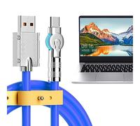 demaxiyad Câble de Charge Rapide C - Câble de Charge 120 W 6 A, câble USB Rotatif à 180°, Cordons de Charge, câble de Charge Flexible pour téléphone Portable, école, Plusieurs