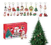 demaxiyad Calendrier de Bureau | Calendrier de l'Avent Père Noël,Collection de 24 Porte-clés Cartoon pour Fêtes Voyage Chambre à Coucher Bureau Salon Maison Famille Amis