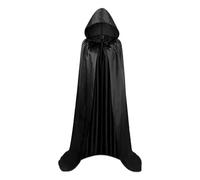 demaxiyad Cape à Capuche | 150 cm Cape à Capuche pour Sorcière et Vampire d'Halloween | Costume Cosplay Robe Corbeau Longue pour Hommes Femmes Événements