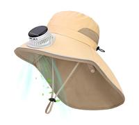 demaxiyad Chapeau Ventilateur Solaire - Chapeau Rafraîchissant,Protection UV À Bord Large Couvre Chef Équipement Sportif pour Et Garçons en Vacances Extérieur Randonnée Camping Pêche Plage