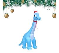 demaxiyad Gonflables de Noël Extérieur | Dinosaure Géant pour Fête - Décorations Extérieures De Noël avec Chapeau du Père,pour Jardin Pelouse Terrasse Allée Porche Entrée École