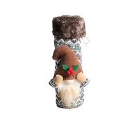 demaxiyad Housse de bouteille de vin - Costume de bouteille de vin de Noël doux, nains de tomte suédois, décorations de bouteille de vin, sac de vin de Noël pour décoration de table d'hôtesse, Vert