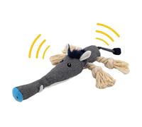 demaxiyad Jouet couineur pour chien - Jouet couineur, résistant aux morsures en forme d'animal en forme de corde, jouet interactif en peluche pour chien, anxieux et apaisant, entraînement