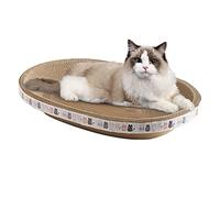 demaxiyad Lit À Gratter pour Chat Ovale en Carton Ondulé Tapis Planche À Forme pour Chat Grattoir pour Chat en Carton Nid Bol en Carton Lit À Griffoir pour Chat Durable Haute Densité Chat Coussin