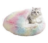 demaxiyad Lit couvert pour chat, nid en peluche douce en forme de coquillage | Lit doux couvert pour chat à l'intérieur, grande niche chaude à capuche pour chat pour l'hiver