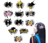 demaxiyad Lot de 20 pinces à bec de canard sans plis pour cheveux | Accessoires de remise de diplôme classe 2025 pour salon de coiffure, maquillage