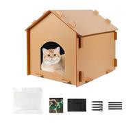 demaxiyad Maison pour Chat Extérieure Imperméable,Abri Etanche pour Animaux Errants | Cabane de Sommeil Détachable Isolée Anti-Vent pour Chats Chiens Petits Animaux Balcon Camping Voyage Été Hiver