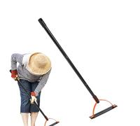 demaxiyad Outil de coupe d'élingue, fouet à - Coupe-à double tranchant avec coupe-gazon en acier dentelé - Coupe-à balançoire dentelée à long manche, outils manuels de jardinage pour pelouse et jardin