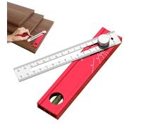 demaxiyad Outils De Mesure Pour Le Bois - Jauge De Traçage Avec Niveau À Bulle,Règle De Marquage - Plaques De Plâtre, Cloison, Traçage, Ossature, Pose Moulures, Menuiserie Et Garage, Atelier Et Maison