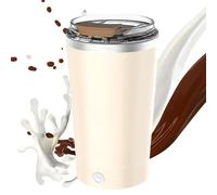 demaxiyad Tasse à café électrique magnétique | Tasse mélangeur à café avec couvercle, tasse à eau portable, tasse à boisson de 400 ml pour lait, cacao