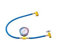 demaxiyad Tuyau de Charge pour Climatisation | Tuyaux à Réfrigérant - avec Manomètre Valve Anti-Retour Tube Réfrigération Détection de Fuites Réparation Auto Système HVAC Réfrigérateur