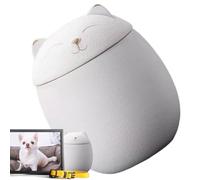 demaxiyad Urne pour Animaux, Urne en céramique pour Chat, Boîte Mémoire Étanche, Vase commémoratif étanche Chiens et Chats, 500ml, Anti humidité, pour Salon, vitrine, Jardin
