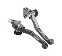 D'embrayage Levier Frein Leviers Frein Et D'embrayage À Pivot Pliant En Aluminium Poignée Compatible Avec Suzuki DRZ400 DRZ400S DRZ400SM 2000-2023(Gray LOGO)