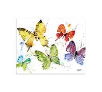 DEMDACO Dean Crouser Papillons Aquarelle Jaune et Violet 25,4 x 20,3 cm et Puzzle en carton unisexe pour adulte 120 pièces