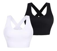 Demegimi Soutiens-Gorge de Sport Femme sans Couture pour Fitness et Yoga, Brassière Sport Femme Confortable et Rembourré, Respirant