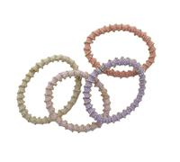 Demeliss Beauty - Lot de 4 Élastiques Fantaisie - Liens Cheveux Colorés & Détails Dorés