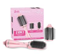 Demeliss VOLUME & STYLE Brosse Soufflante 2 en 1 Barbie™ - Sèche, Coiffe Tous Types Cheveux - 2 Têtes Interchangeables - Revêtement Céramique - 3 Températures - Brushing Volume Professionnel