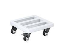 Déménagement de en métal - 30 x 30 x 8 cm - Support de Pot de Fleurs Mobile avec roulettes, Panier de Robuste, Outil de Transport de pour terrasse, Cour, Balcon, Maison, Bureau