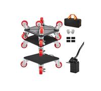 Déménageur de Machines Acier Carbone 5 Roues Rotatives 360° Capacité 1575kg 4PCS