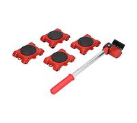 Déménageur de meubles sur roues , Pack of 5 Furniture Lifter Movers 150kg Load Capacity for Sofas Couches Refrigerator Red