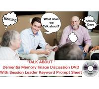 DEMENTIA ALZHEIMERS GROUP THERAPY MEMORIES "TALK ABOUT" DVD & GUESS WHAT PROMPT BOOKLET