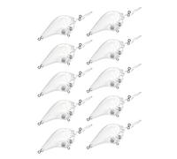 Demeras 10Pcs Crankbait Unpainted Hard Bait DIY Fishing Lures Tackle