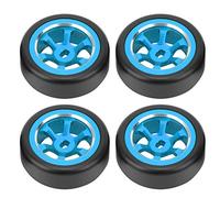 Demeras 4 PC RC Pneu de Dérive RC Pneu Arrière RC Pneu en Caoutchouc Roue de Rechange Pièces de Modification pour Mini Z Mini D Mini Q Voiture RC(Bleu B)