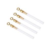 Demeras 50 Pièces Adaptateurs de Flotteur,Flotteur Tête Pivotante de Pêche en Cuivre avec Tube Adaptateurs de Flotteur Rotatif Accessoires pour la Pêche 3 Tailles(S),Flotteur De Poisson