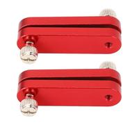 Demeras Bloc de Positionnement de Règle, Bloc d'arrêt de Règle Compact et Facile à Utiliser, Alliage d'aluminium Multifonctionnel en 2 Pièces pour l'artisanat (rouge)