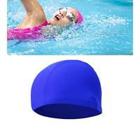 Demeras Bonnet de Bain, Bonnet de Bain à Séchage Rapide, Polyester Doux Antidérapant pour la Plage (Bleu)