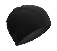 Demeras Bonnet de Bain, Bonnet de Bain à Séchage Rapide, Polyester Doux Antidérapant pour la Plage (Noir)
