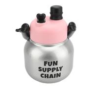 Demeras Bouteille d'eau Isolée, Tasse d'eau Isolée Antidérapante pour le Sport (Argent)