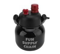 Demeras Bouteille d'eau Isolée, Tasse d'eau Isolée Antidérapante pour le Sport (Noir)