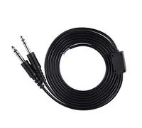 Demeras Câble Audio Câble de Remplacement de Casque d'aviation 3/16 Pouces et 1/4 Pouces Double câble de Prise GA pour Casque d'aviation Bricolage