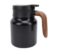Demeras Carafe à café Isolée Bouilloire à café Isolée de 1000 Ml avec Infuseur à thé pour l'eau Chaude (Noir mat)