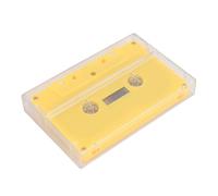 Demeras Cassette Enregistrable, Utilisation Répétée, Excellente durabilité, Cassette Vide Polyvalente avec étui Transparent pour l'enregistrement de Musique Sonore (Jaune)